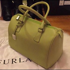 Furla Neon Yellow Handbag Brand New